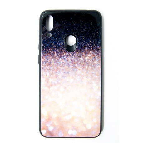 Чехол-панель Dengos (Back Cover) "Glam" для Huawei Y7 2019, бело-черный калейдоскоп