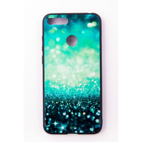 Чехол-панель FINE LINE (Back Cover) "Glam" для Huawei Y6 Prime 2018, сине-мятный калейдоскоп