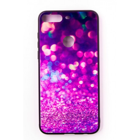 Чехол-панель FINE LINE (Back Cover) "Glam" для Huawei Y7 Prime 2018, фиолетовый калейдоскоп