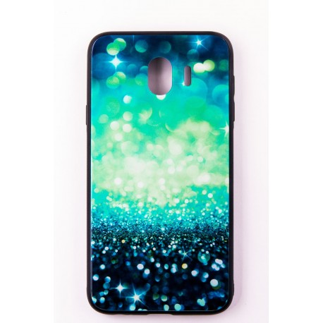 Чехол-панель FINE LINE (Back Cover) "Glam" для Samsung Galaxy J4 2018 (J400), сине-мятный калейдоскоп