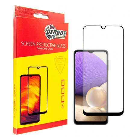 Захисне скло DENGOS Full Glue для Samsung Galaxy A32 (black)