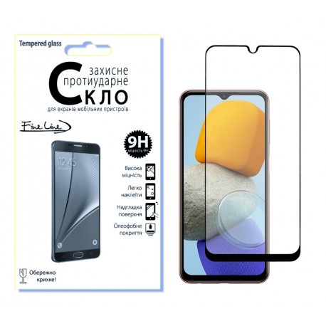 Захисне скло Fine Line Full Glue для Samsung Galaxy M23 5G (Black)