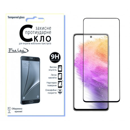 Защитное стекло Fine Line Full Glue для Samsung Galaxy A73 5G (Black)