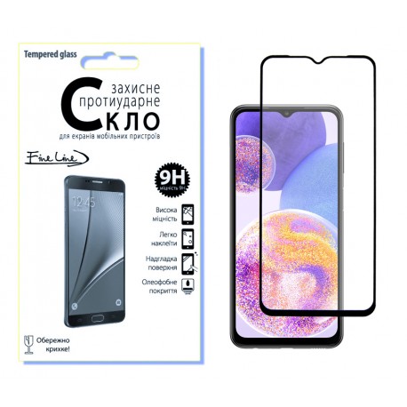 Захисне скло Fine Line Full Glue для Samsung Galaxy A23 (Black)