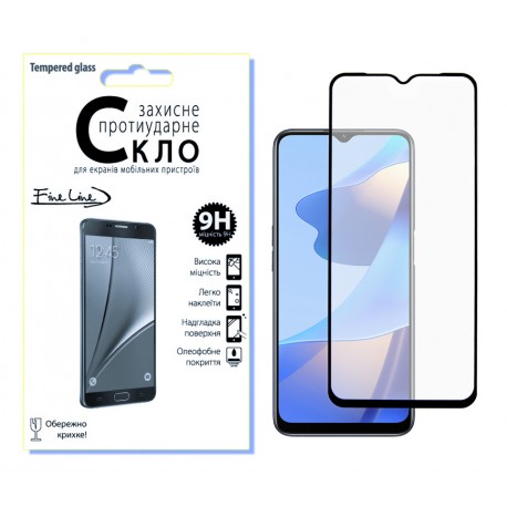 Захисне скло Fine Line Full Glue для OPPO A54s (Black)