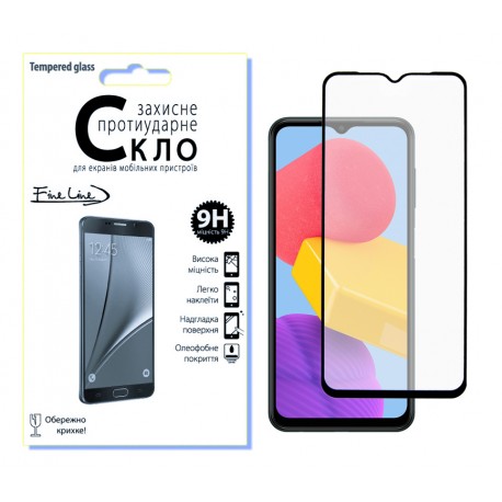 Защитное стекло Fine Line Full Glue для Samsung Galaxy M13 (Black)