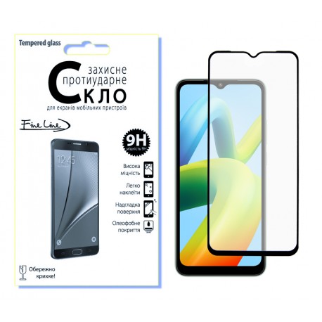 Захисне скло Fine Line Full Glue для Xiaomi Redmi A1 (Black)