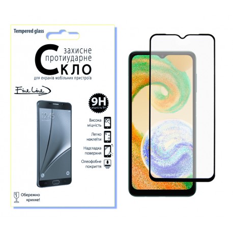Захисне скло Fine Line Full Glue для Samsung Galaxy A04s (Black)