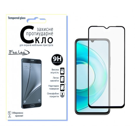 Защитное стекло Fine Line Full Glue для Wiko T10 (Black)