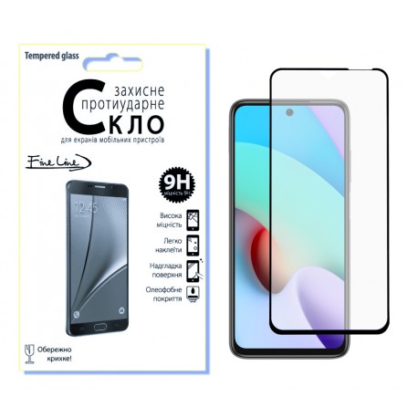 Защитное стекло Fine Line Full Glue для Xiaomi Redmi 10 2022 (Black)