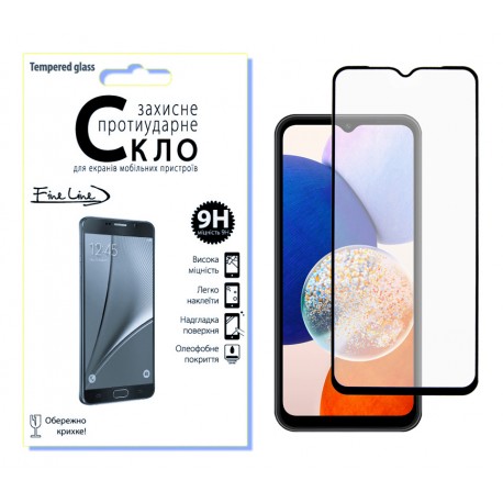 Защитное стекло Fine Line Full Glue для Samsung Galaxy A14 5G (Black)