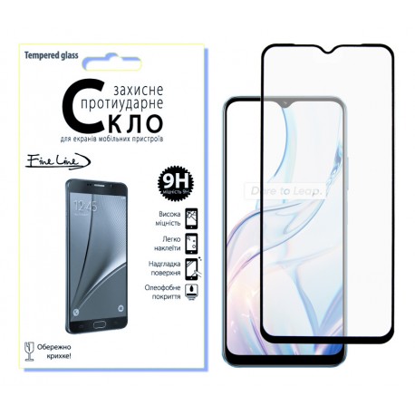 Захисне скло Fine Line Full Glue для Realme C30s (Black)