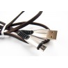 Кабель FINE LINE Micro USB, плаский, 1м, (black) (FL-PLS-M-PLSK-BLACK)