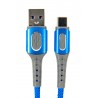 Кабель Fine Line заряду та синхронізації Type-C, 1м, (blue) (FL-NTK-TC-LP-BLUE)