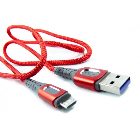 Кабель Fine Line заряду та синхронізації Micro-USB, 1м, (red) (FL-NTK-M-LP-RED)