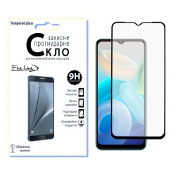 Захисне скло Fine Line Full Glue для Vivo Y02 (Black)
