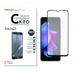 Защитное стекло Fine Line Full Glue для Tecno Pop 7 (Black)