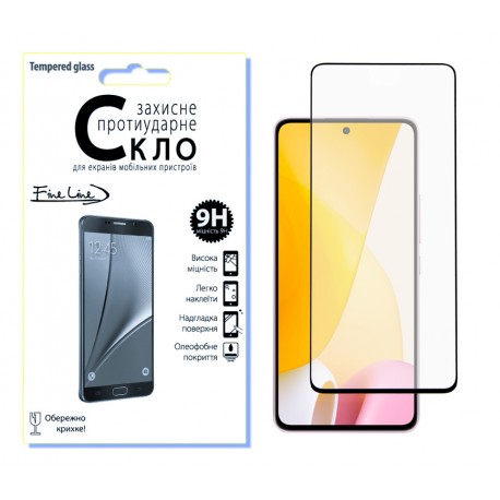 Захисне скло Fine Line Full Glue для Xiaomi 12 Lite (Black)