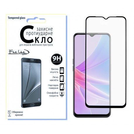 Захисне скло Fine Line Full Glue для Oppo A78 5G (Black)