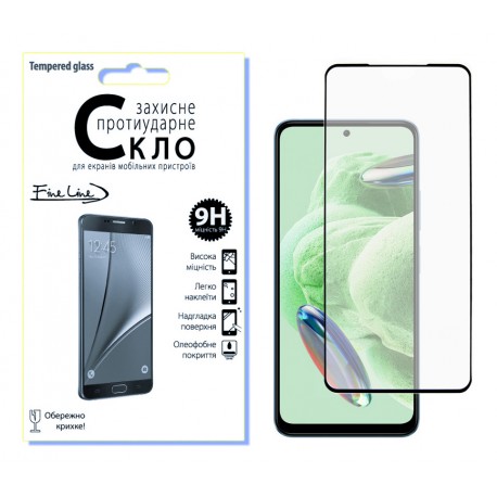 Защитное стекло Fine Line Full Glue для Xiaomi Redmi Note 12 5G (Black)