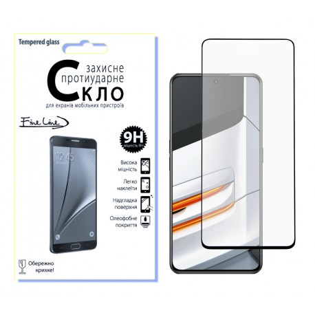 Защитное стекло Fine Line Full Glue для Realme GT Neo 3 (Black)
