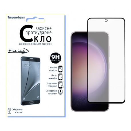Захисне скло Fine Line Full Glue для Samsung Galaxy S23 FE (Black)