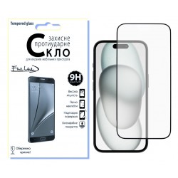 Захисне скло Fine Line Full Glue для iPhone 15 Plus (Black)