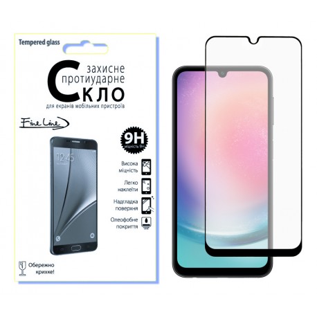 Защитное стекло Fine Line Full Glue для Samsung Galaxy M34 5G (Black)