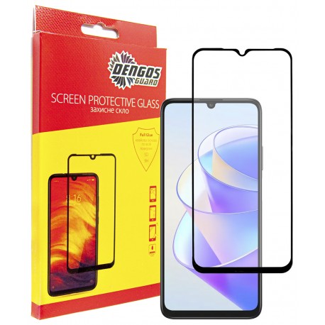 Захисне скло DENGOS Full Glue для HONOR X7a (Black)