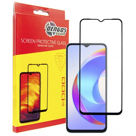 Защитное стекло DENGOS Full Glue для HONOR X6a (Black)