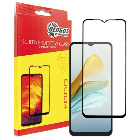 Захисне скло DENGOS Full Glue для ZTE Blade A53/A53 Pro (Black)
