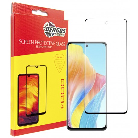 Захисне скло DENGOS Full Glue для Oppo A58 4G (Black)
