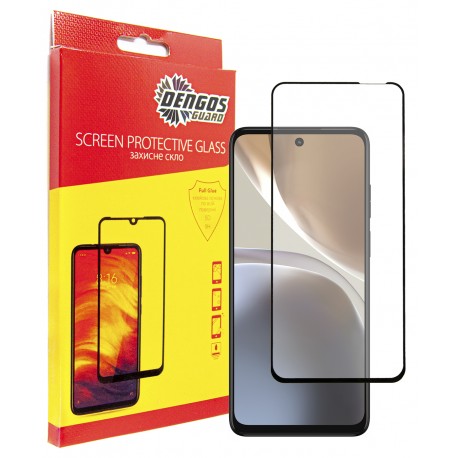 Захисне скло DENGOS Full Glue для Motorola G31/G32 (Black)