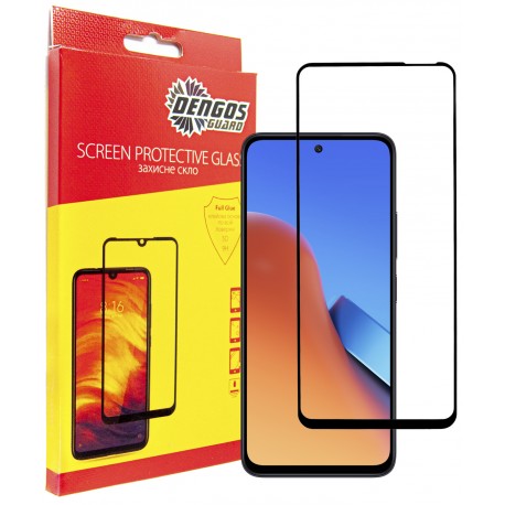 Захисне скло DENGOS Full Glue для Xiaomi Redmi 12 (Black)