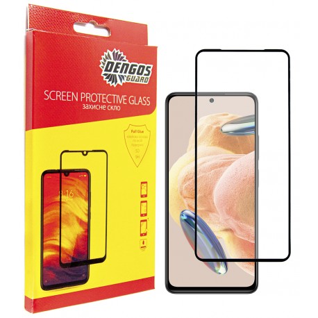 Защитное стекло DENGOS Full Glue для Xiaomi Redmi Note 12 Pro (Black)