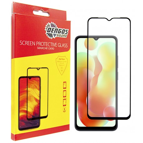 Защитное стекло DENGOS Full Glue для Xiaomi Redmi 12С (Black)