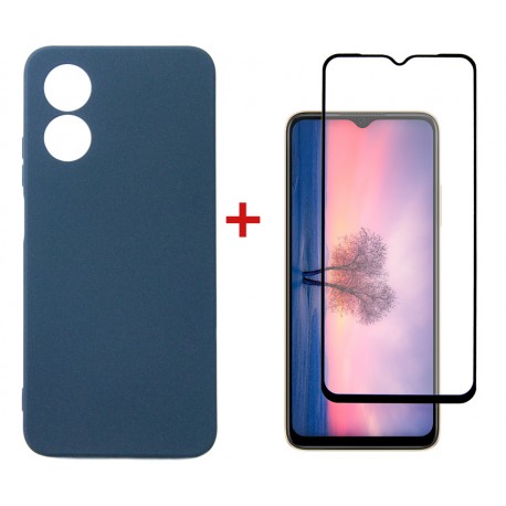 Комплект для OPPO A17 панель + скло DENGOS (Blue) (DG-KM-01)