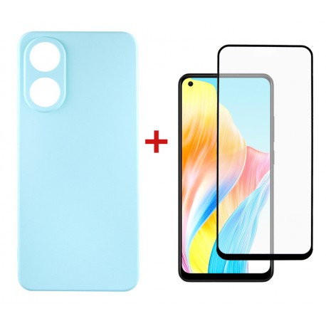 Комплект для OPPO A78 4g панель + скло DENGOS (ice blue) (DG-KM-03)