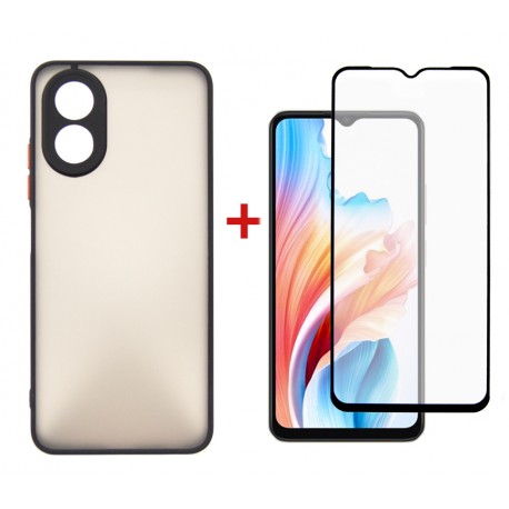 Комплект для OPPO A38 панель + скло DENGOS (Black) (DG-KM-05)