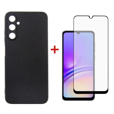 Комплект для Samsung Galaxy A05s (A057) панель + скло DENGOS (Black) (DG-KM-09)
