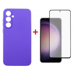 Комплект для Samsung Galaxy S23 FE панель + скло DENGOS (Purple) (DG-KM-12)