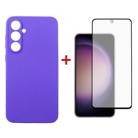 Комплект для Samsung Galaxy S23 FE панель + скло DENGOS (Purple) (DG-KM-12)