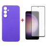 Комплект для Samsung Galaxy S23 FE панель + скло DENGOS (Purple) (DG-KM-12)