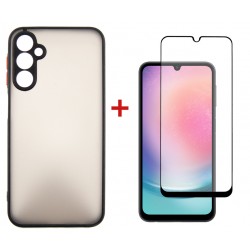 Комплект для Samsung Galaxy A24 панель + скло DENGOS (Black) (DG-KM-15)