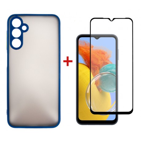 Комплект для Samsung Galaxy M14 панель + скло DENGOS (Blue) (DG-KM-16)