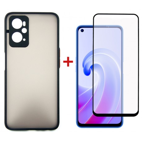 Комплект для OPPO A96 4G панель + скло DENGOS (Black) (DG-KM-38)