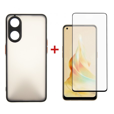 Комплект для OPPO Reno 8T панель + скло DENGOS (Black) (DG-KM-33)