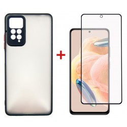 Комплект для Xiaomi Redmi Note 12 Pro 4g панель + скло DENGOS (Black) (DG-KM-29)