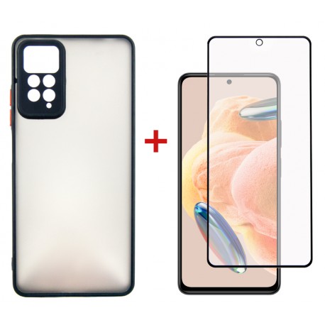Комплект для Xiaomi Redmi Note 12 Pro 4g панель + скло DENGOS (Black) (DG-KM-29)