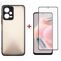 Комплект для Xiaomi Redmi Note 12 5g панель + скло DENGOS (Black) (DG-KM-28)